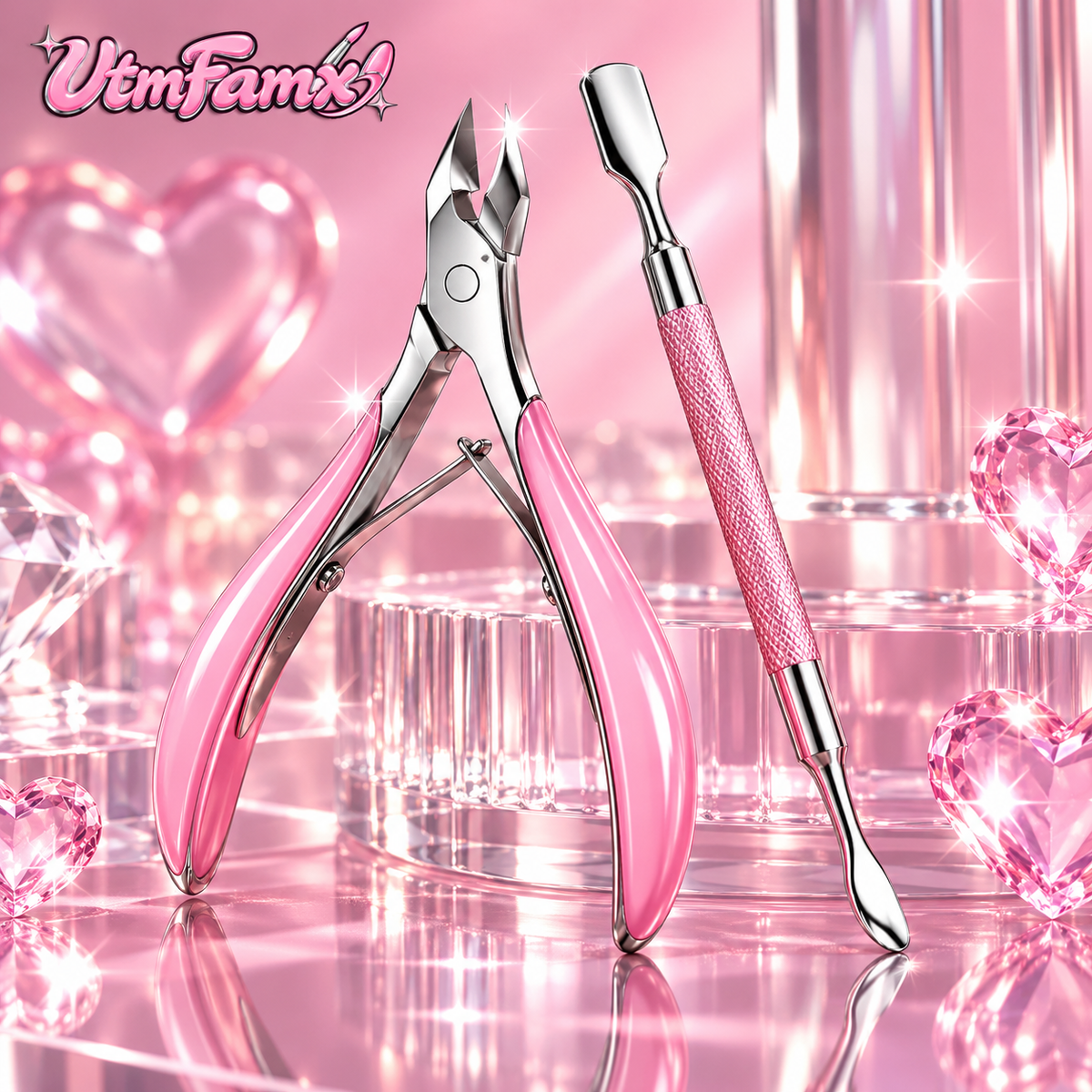 UtmFamx™ Precision Cuticle Nipper & Pusher Set