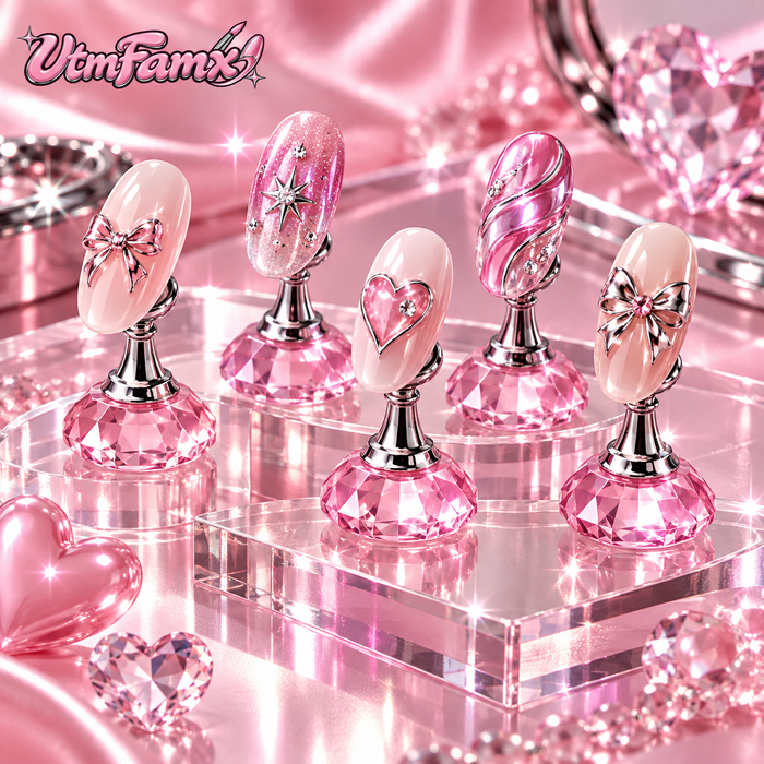 UtmFamx™ Crystal Nail Art Display Stand Set