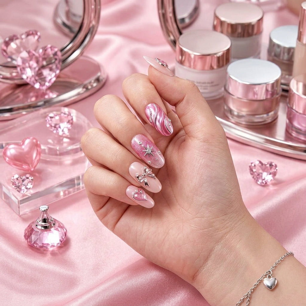 UtmFamx™ Crystal Nail Art Display Stand Set