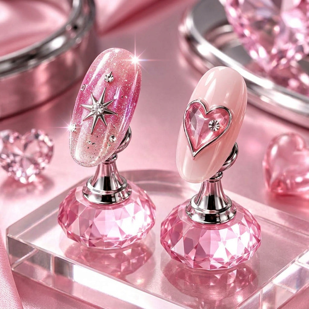 UtmFamx™ Crystal Nail Art Display Stand Set