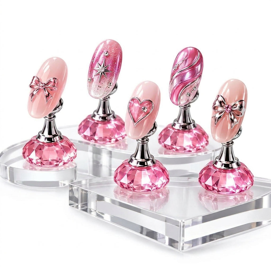 UtmFamx™ Crystal Nail Art Display Stand Set